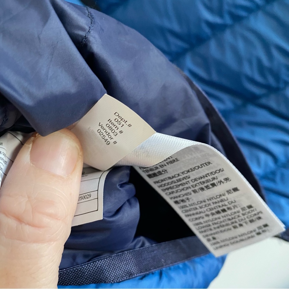 Eddie Bauer Men’s Hooded Puffer Jacket Blue Ombré Size XXL - Picture 6 of 7